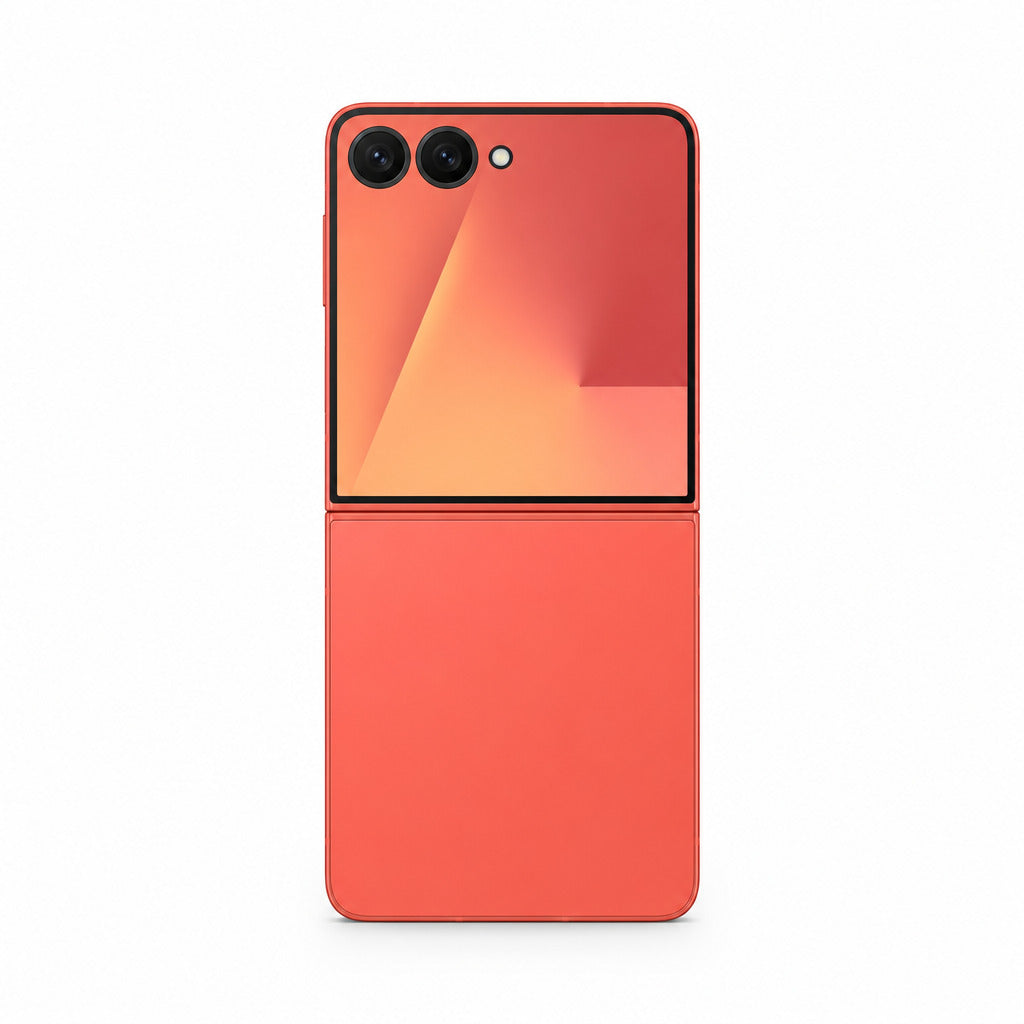 Handyhülle für Samsung Galaxy Z Flip 7 in Coral Red – minimalistisches ZOARA Case aus der Schweiz