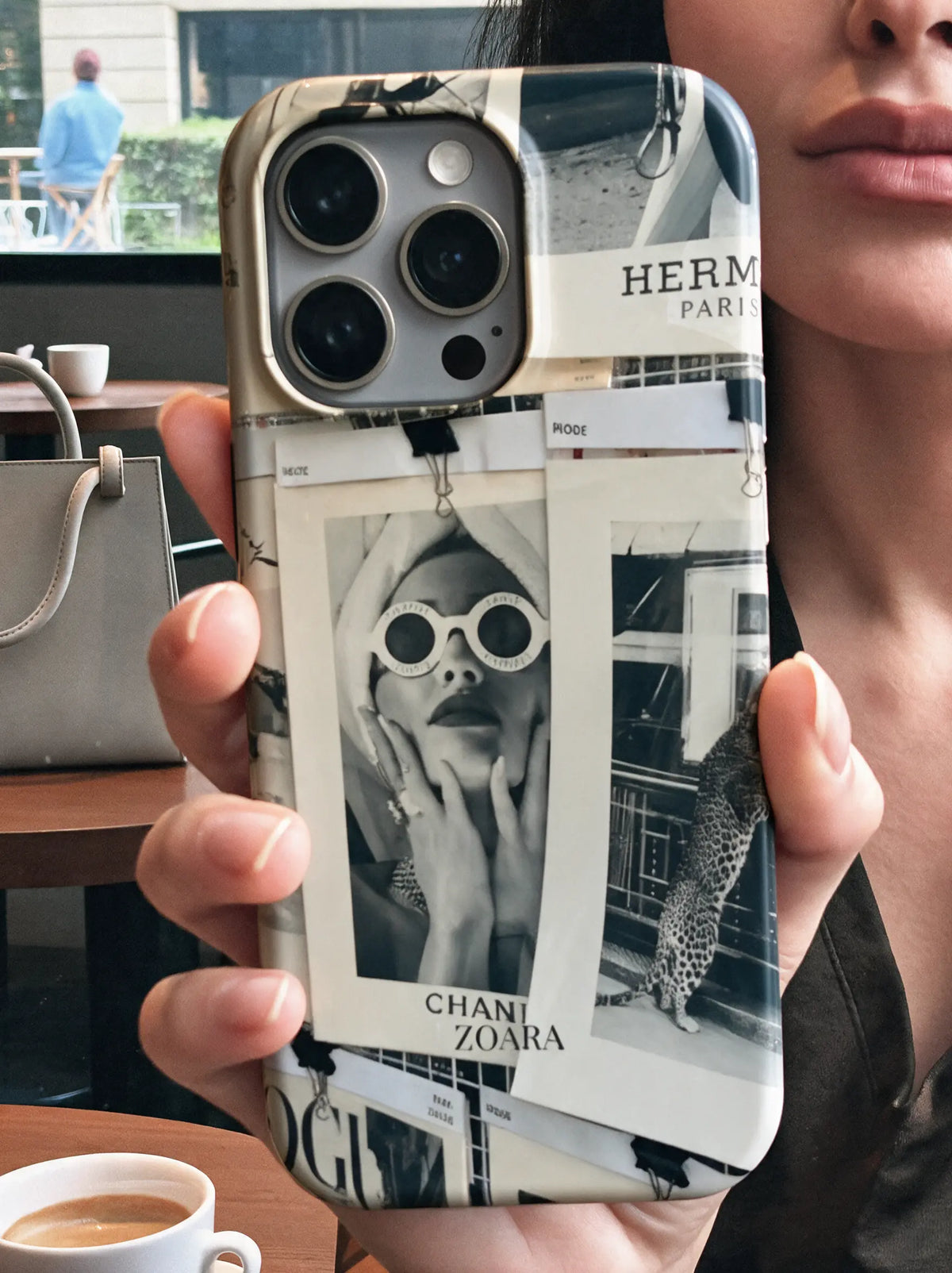 Paris Mode Case – Aesthetic Handyhülle mit Paris-Motiv in Grau