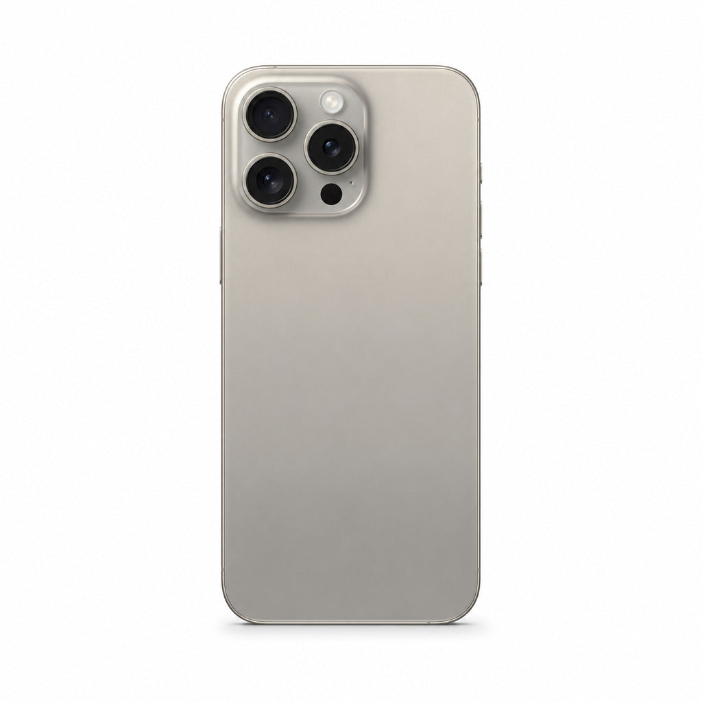 Cover für iPhone 15 Pro Max in Natural Titanium – minimalistische Hülle von ZOARA aus der Schweiz