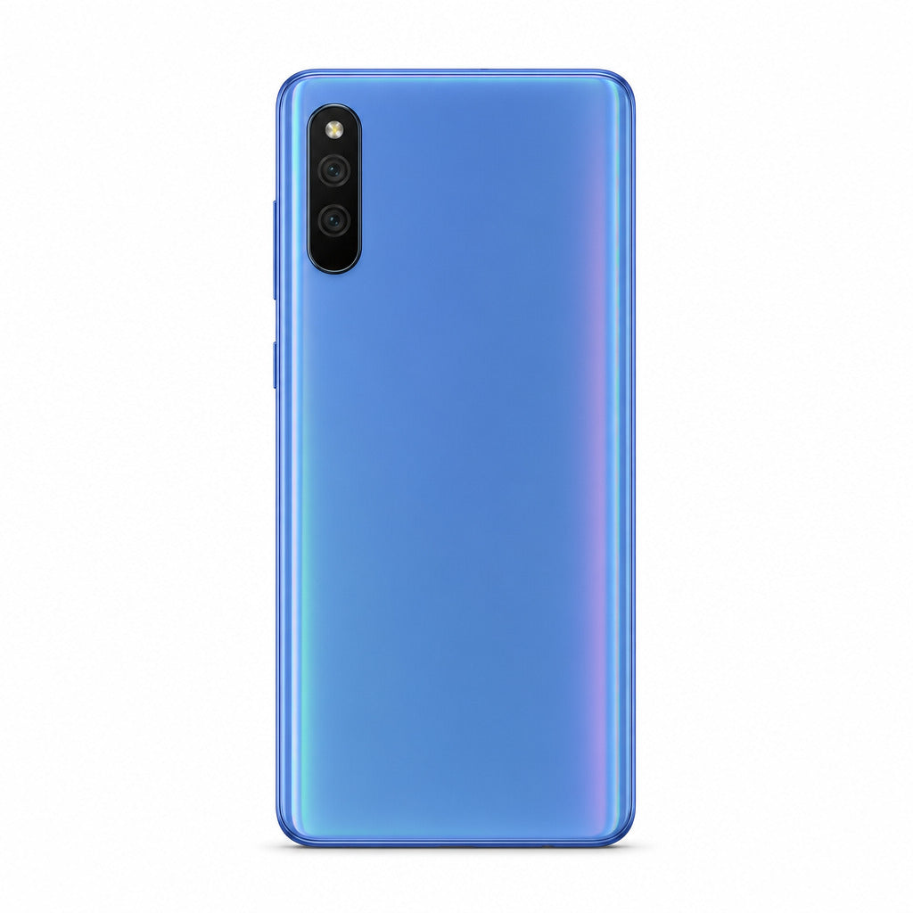 Cover für Samsung Galaxy A41 in Prism Crush Blue – minimalistische Hülle von ZOARA aus der Schweiz