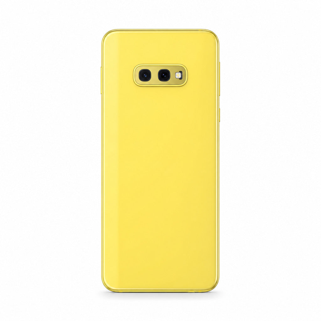 Handyhülle für Samsung Galaxy S10e in Canary Yellow – minimalistisches ZOARA Case aus der Schweiz