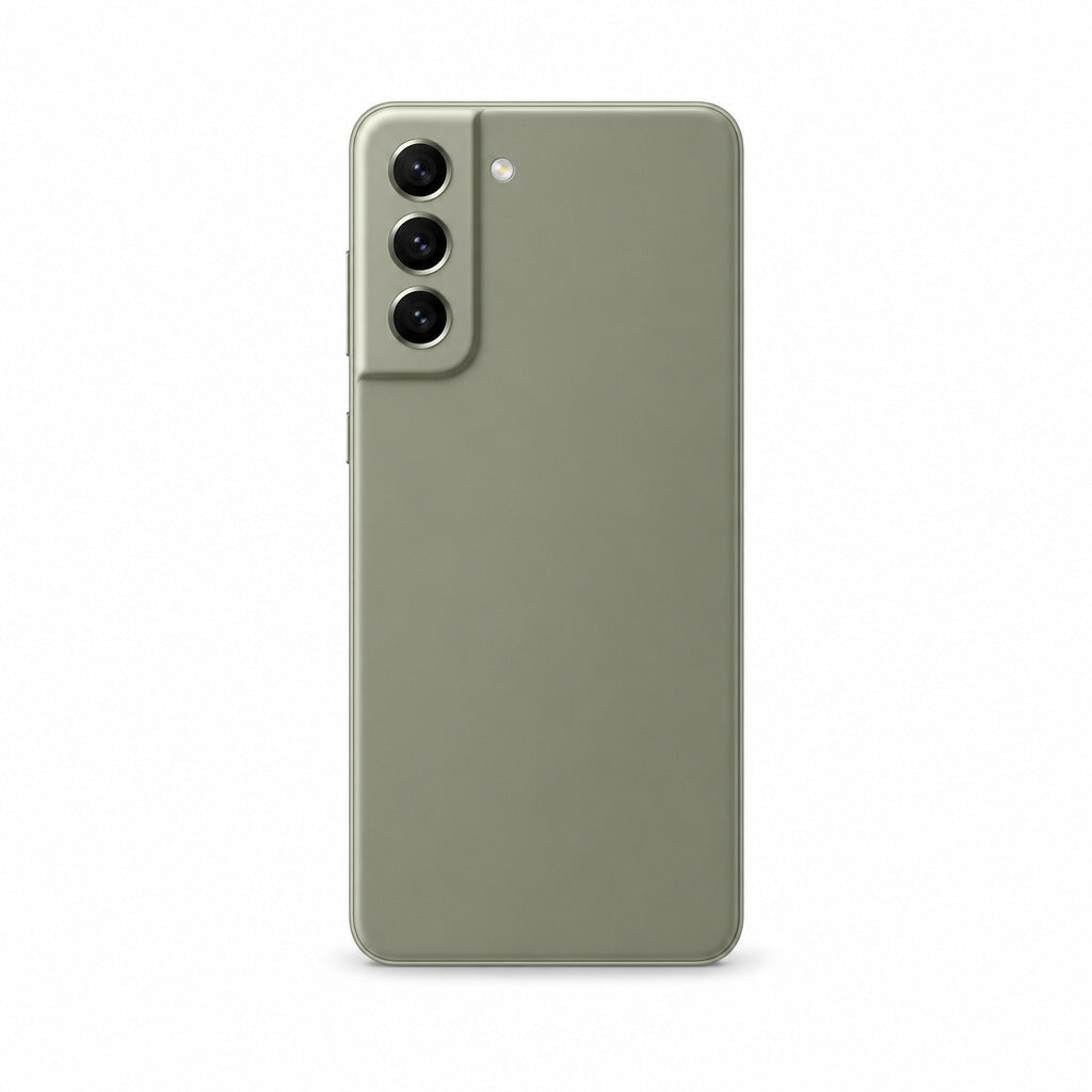 Cover für Samsung Galaxy S21 FE in Olive – minimalistische Hülle von ZOARA aus der Schweiz