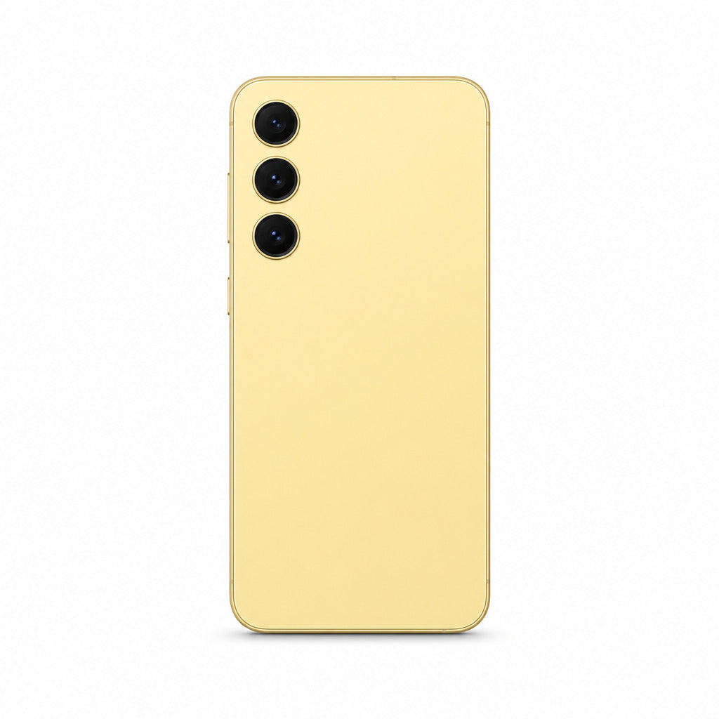 Handyhülle für Samsung Galaxy S24 Plus in Amber Yellow – minimalistisches ZOARA Case aus der Schweiz
