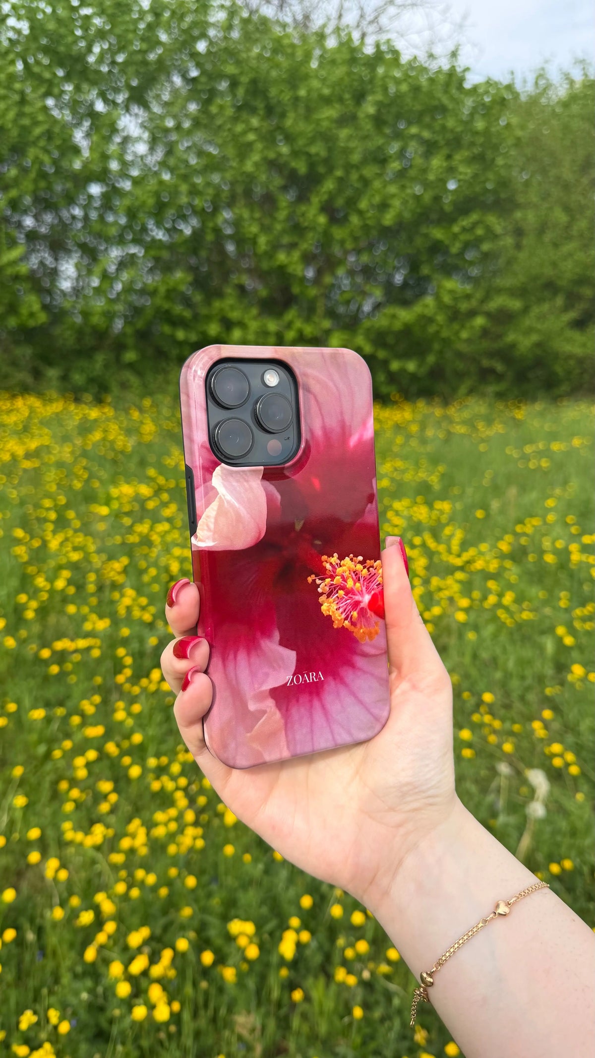 Soft Rouge Case – Blumen Handyhülle in Rosa