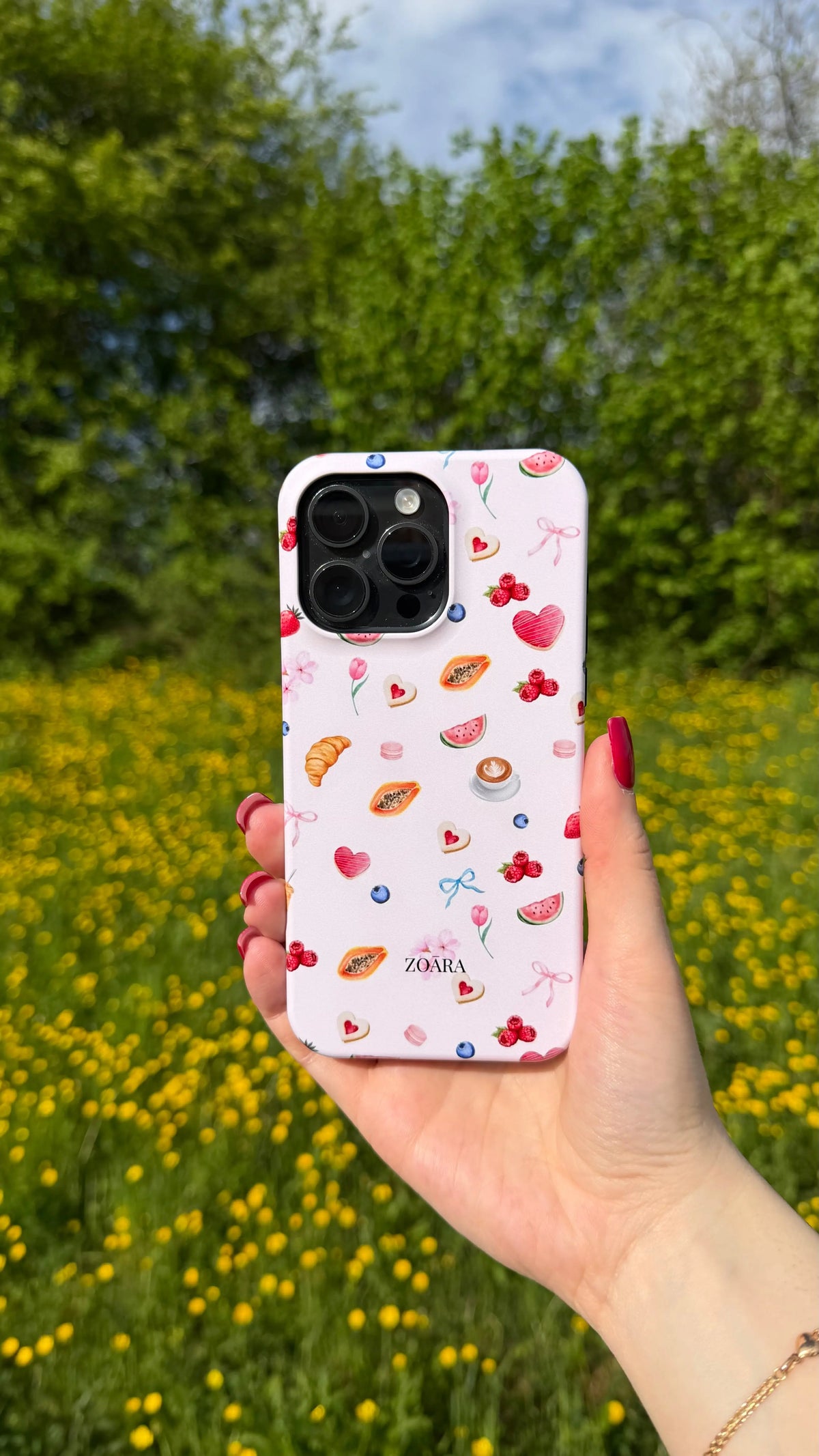 Breakfast Case – Aesthetic Handyhülle mit Frühstücks-Motiv in Weiss