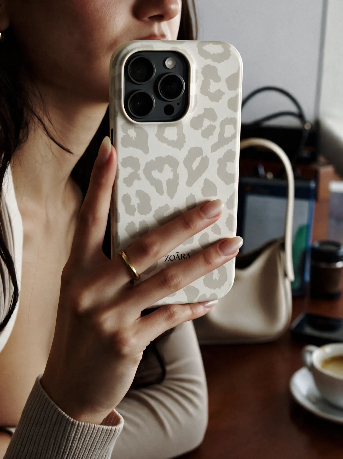 Ivory Leopard Case – Leopard Handyhülle in Beige