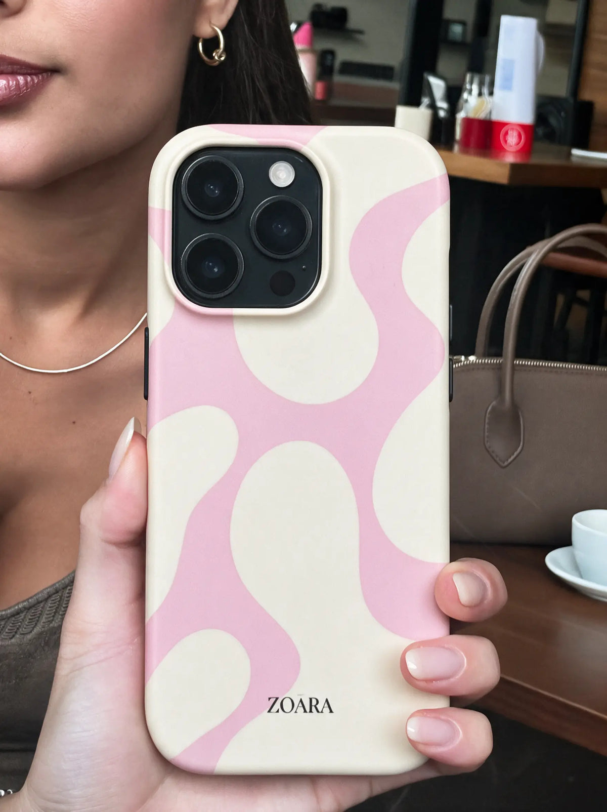Sunday Blush Case – Abstrakte Handyhülle in Rosa