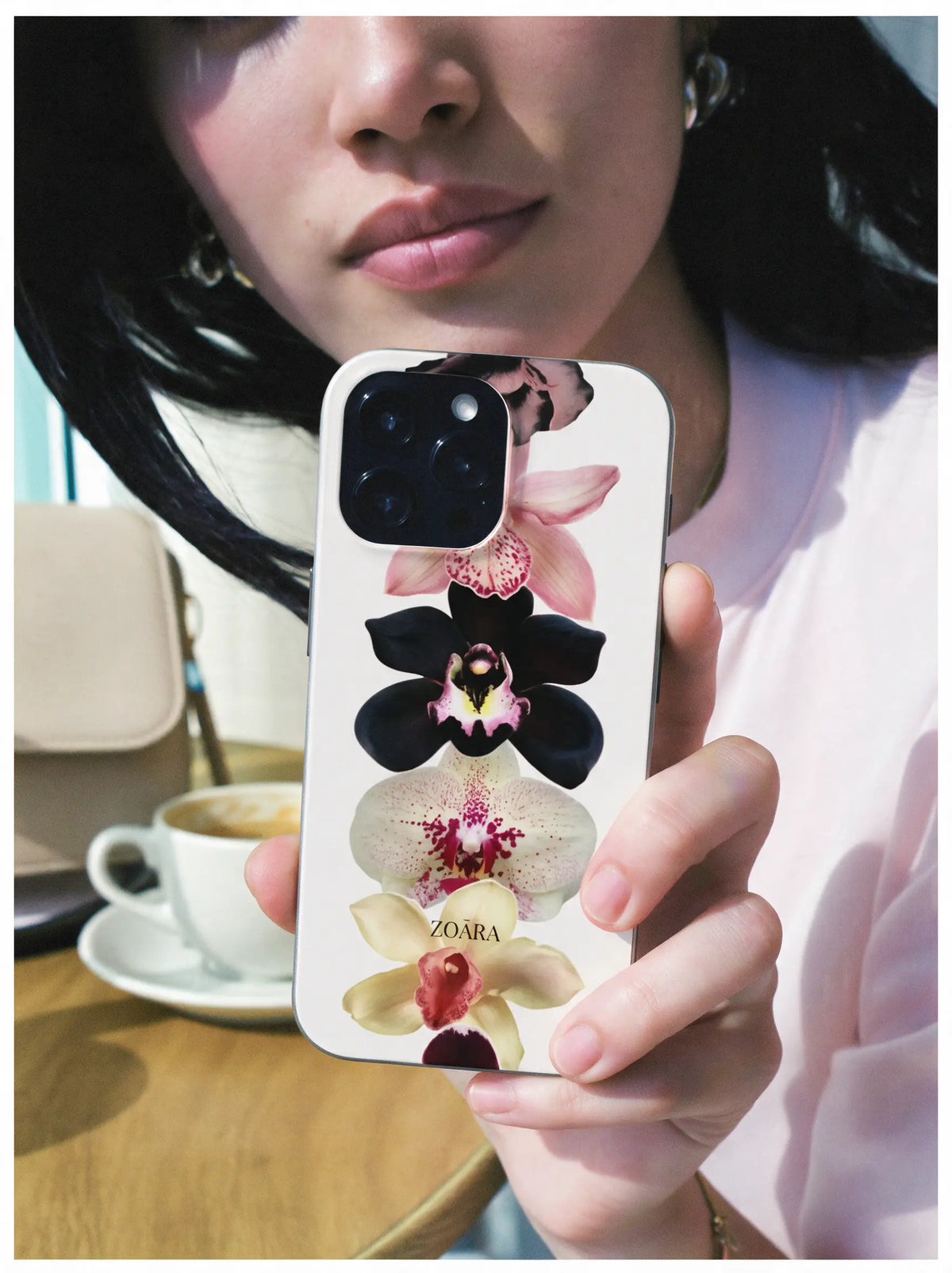 Velvet Orchid Case – Blumen Handyhülle mit Orchideen in Lila