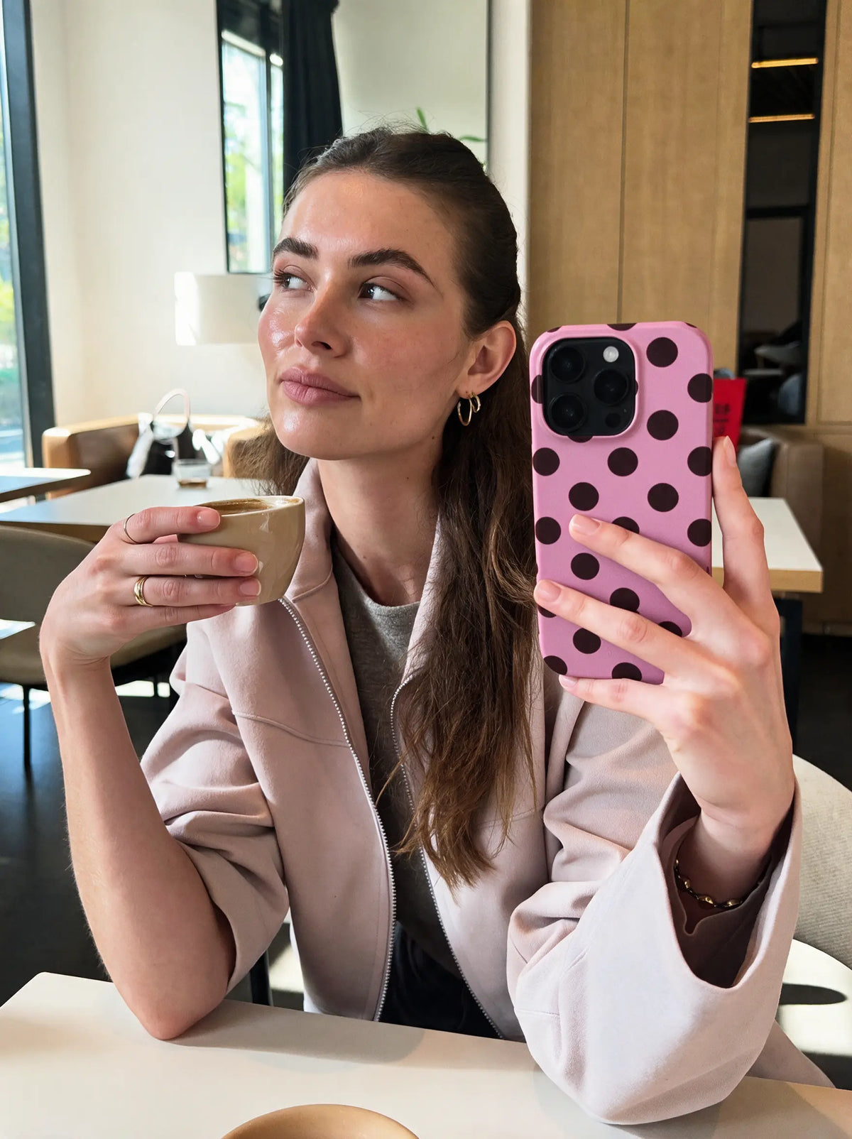 Cherry Blush Case – Aesthetic Handyhülle mit Kirschen in Rosa